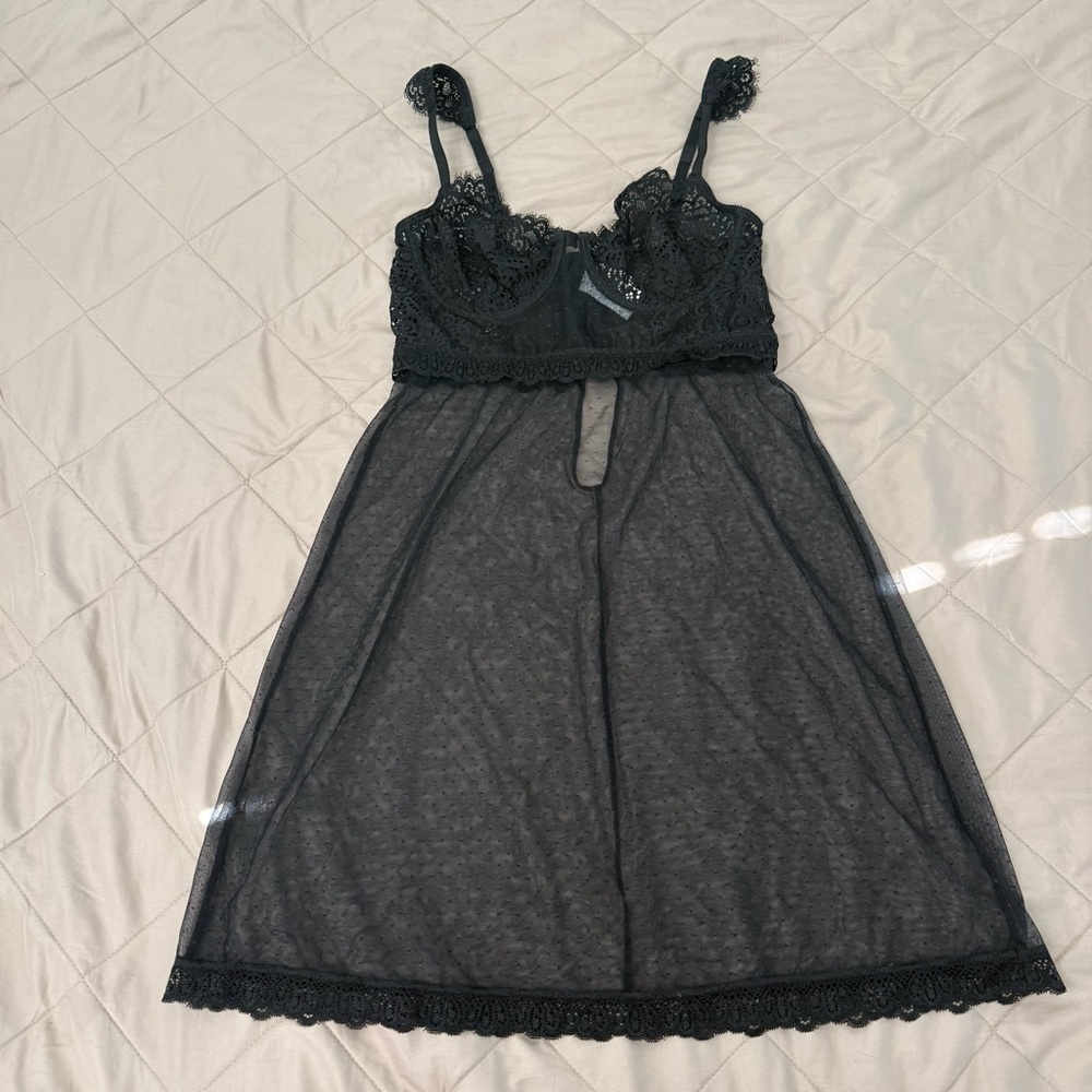 Intimissimi Balconette Sheer Lace Babydoll Size 34B
